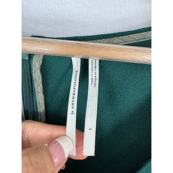 Anthropologie Sutton Pont knit v neck jumpsuit Hunter Green sz L - Picture 2 of 10
